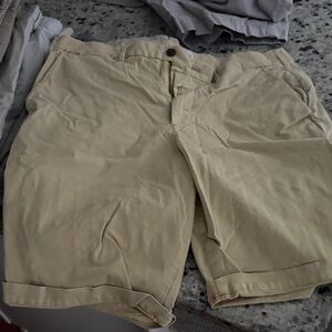 GAP Men's Beige Flat Front Shorts